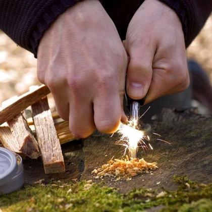 Imagem de Pederneira Para Acender Fogo Isqueiro Magnésio Camping