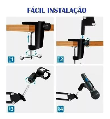 Imagem de Pedestal Microfones e telefones Suporte Articulado LEY-1716