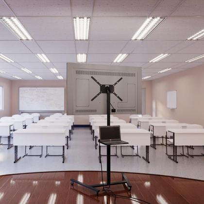 Imagem de Pedestal Móvel Para TV 19" a 56" e Notebook Com Rodinhas e Ajuste De Altura