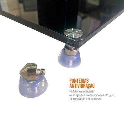 Imagem de Pedestal para Caixas Acústicas Bookshelf BS03L Preto Central Suportes