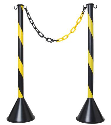 Imagem de Pedestal Plástico Zebrado para Sinalização Isolamento