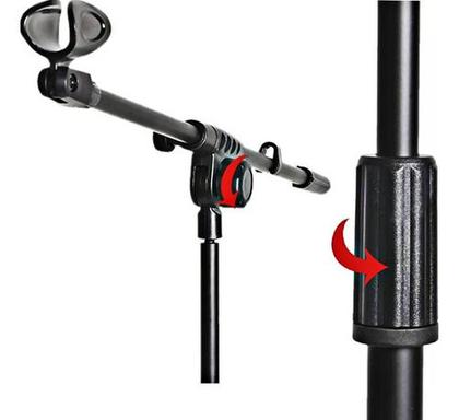 Imagem de Pedestal Suporte Microfone Girafa Cachimbo C/ Regulagem Mxt