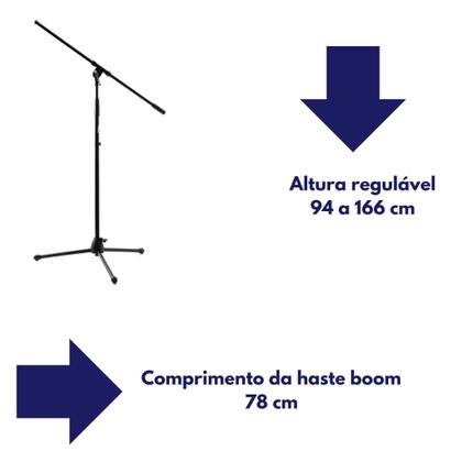 Imagem de Pedestal Tripé Girafa P/microfone C/ Base regulável Nomad 10705