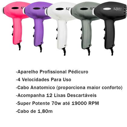 Imagem de Pedicuro Motor Lixar Para Pé Compact Mega Bell Lilás