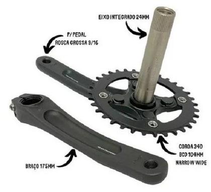 Imagem de Pedivela Prime Integrado 175MM 34D BCD 104MM C/ Central - ABSOLUTE