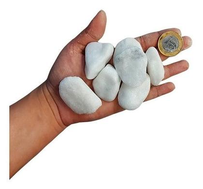 Imagem de Pedra Branca De Jardim Seixo Dolomita Nº2 Para Canteiro 10kg