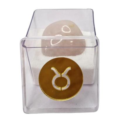 Imagem de Pedra Do Signo Touro Quartzo Rosa Box Acrílico