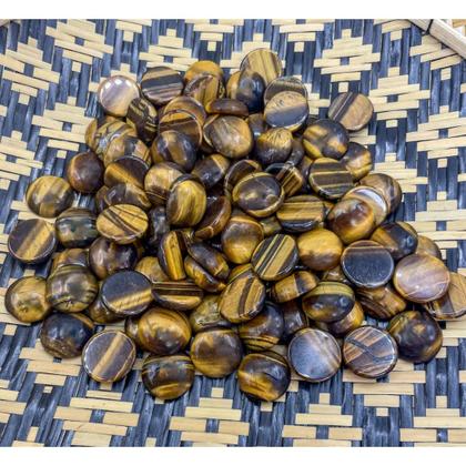 Imagem de Pedra Olho de Tigre - Cabochão 18mm - 10 peças pedra natural