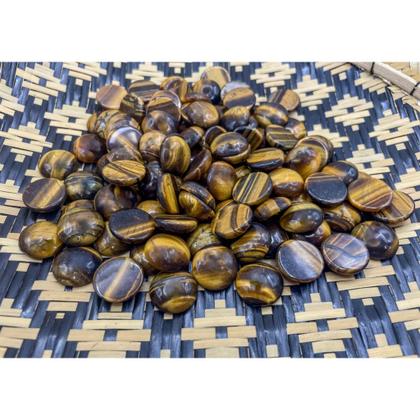 Imagem de Pedra Olho de Tigre - Cabochão 18mm - 10 peças pedra natural