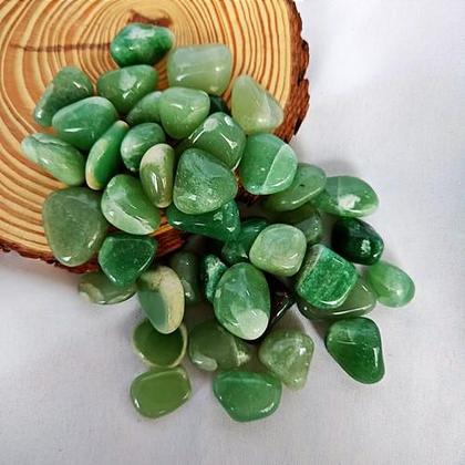 Imagem de Pedra Quartzo Verde Rolada Até 2cm Cristal Natural da Saúde e Cura Física - Hadu Esotéricos e Religiosos