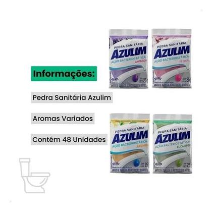 Imagem de Pedras para Vasos Sanitários Ação Bacteriana 25g Cartela com 12 unidades Mista Start