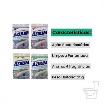 Imagem de Pedras para Vasos Sanitários Ação Bacteriana 25g Cartela com 12 unidades Mista Start