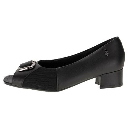 Imagem de Peep toe feminino salto grosso usaflex aa2709