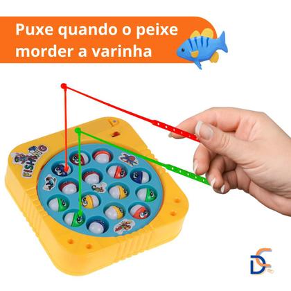 Imagem de Pega Peixe Brinquedo Infantil Jogo Clássico Divertido