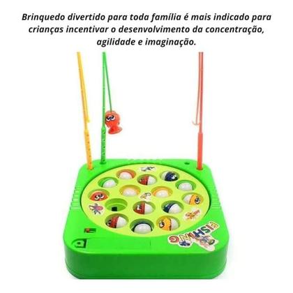 Imagem de Pega Peixe Jogo Pescaria Infantil Recreativo 15 Peixes