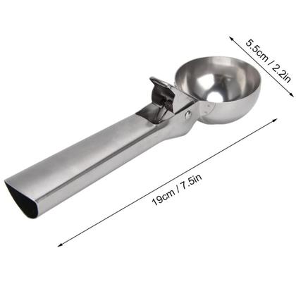 Imagem de Pegador Colher De Sorvete Açaí Bola Em Inox 18cm -