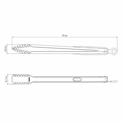 Imagem de Pegador de Carne Tramontina Churrasco Black em Aço Inox e Proteção Emborrachada Preto - 26593100