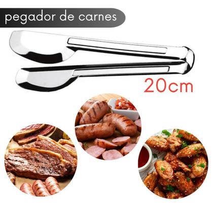 Imagem de Pegador de Massa Salada Carne 20cm Inox Kit 3 Peças