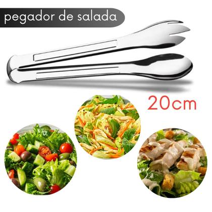 Imagem de Pegador de Massa Salada Carne 20cm Inox Kit 3 Peças