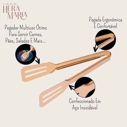Imagem de Pegador Dourado Em Inox Multiuso Grande Premium