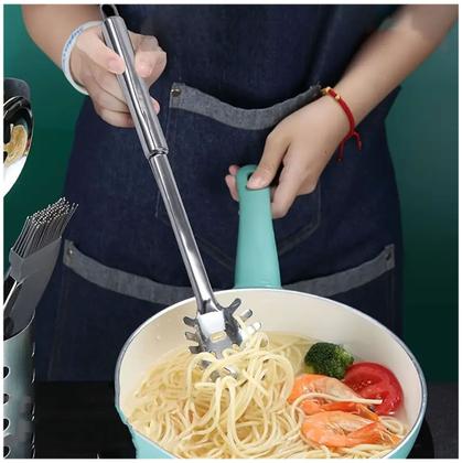 Imagem de Pegador macarrão aço inox concha colher massas profissional