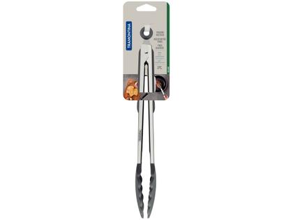 Imagem de Pegador Térmico Multiuso Para Cozinha Moldê Em Silicone Cinza E Aço Inox 35 Cm - Tramontina 25817161
