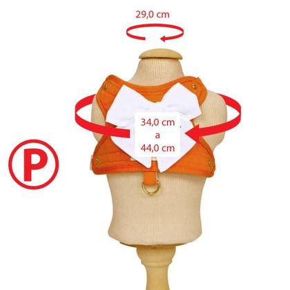 Imagem de Peitoral Guia E Bolsinha Laço Pata Chic Verão/24 Laranja - P