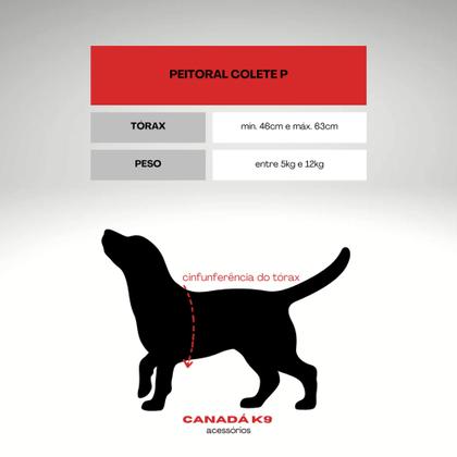 Imagem de Peitoral pra Cachorro - Colete P Canadá K9
