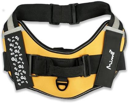 Imagem de Peitoral Reflexivo Cross Harness P amarelo para cachorro mimo PP304