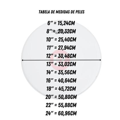 Imagem de Pele 22 material sintético Preta Napa Percussão Surdo Percussão Luen