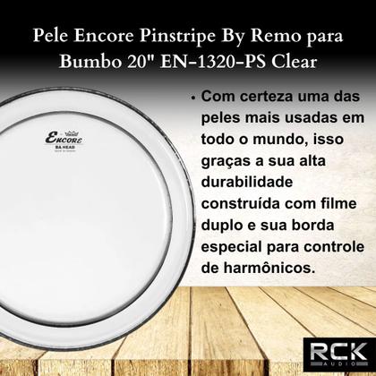 Imagem de Pele Encore Pinstripe By Remo para Bumbo 20" EN-1320-PS Clear