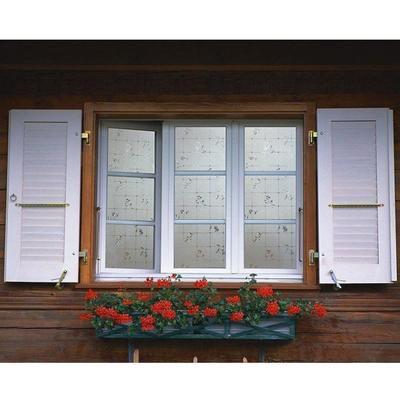 Imagem de Pelicula 3D Eletrostatica PVC Vinil Vidro Janela Quadriculado com Flores