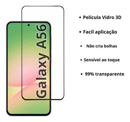 Imagem de Película 3d Vidro Temperado Para Samsung Galaxy A56 5g
