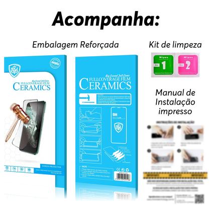Imagem de Película 9D Cerâmica iPhone 13 Pro - Protetora Anti Impacto Queda Flexível Nano Gel