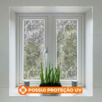 Imagem de Pelicula Adesiva Eletrostatica 3D para Box de Vidro Muro de Pedras 190x120cm