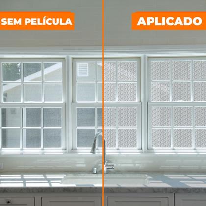 Imagem de Pelicula Adesiva Eletrostatica 3D para Porta de Vidro Triangulos 210x200cm