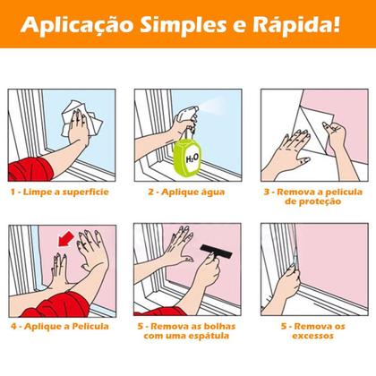 Imagem de Pelicula Adesiva Eletrostatica para Janela de Vidro Jateado Ramos 120x150cm