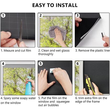 Imagem de Película de janela Kromapolis Blackout Total Light Blocking 45 cm x 300 cm