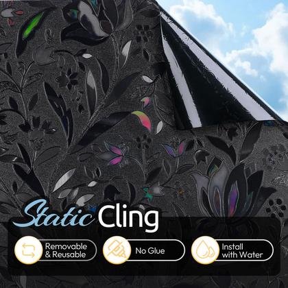 Imagem de Película de janela rabbitgoo Total Blackout Sun Blocking 17,5 x 157,4 cm