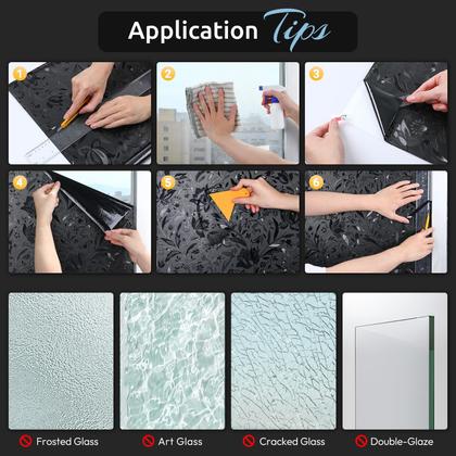 Imagem de Película de janela rabbitgoo Total Blackout Sun Blocking 17,5 x 157,4 cm