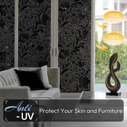 Imagem de Película de janela rabbitgoo Total Blackout Sun Blocking 45x300cm