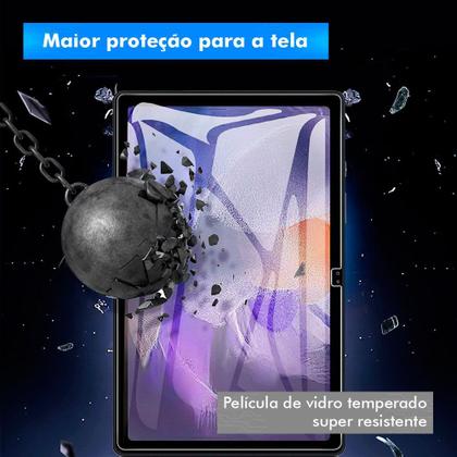 Imagem de Pelicula de Vidro Galaxy Tab A8 X200 X205 10.5 Polegadas 2021 Encaixe Perfeito Fácil Aplicação
