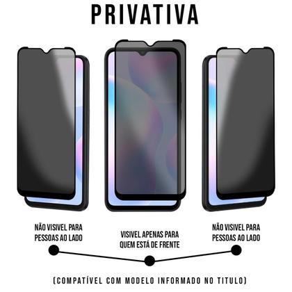 Imagem de Película De Vidro Privacidade 3d Preta Para Redmi Note 10 4G 6.43 - Luiza Cell25