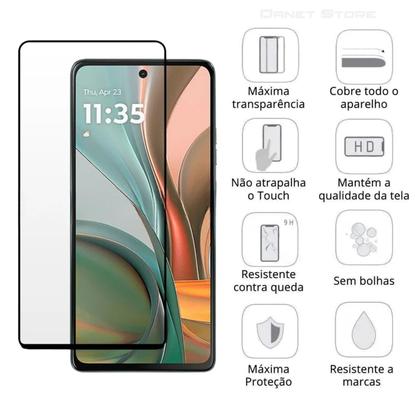 Imagem de Película De Vidro Temperado 3d Para Moto G75 Full Cover 9h