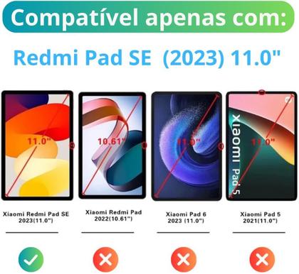 Imagem de Película de Vidro Temperado 9H para Tablet Redmi Pad Se Tela de 11 Polegadas