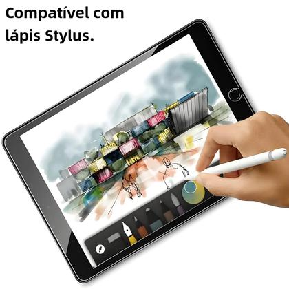 Imagem de Película de Vidro Temperado para iPad - Pro 11/12,9/10,2/10,5, Air 4/3/2, Mini 6/5/4/3 (2024/2021) - Pacote com 2