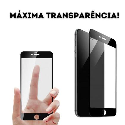 Imagem de Pelicula de vidro Temperado para iPhone 6 Plus 8 X 6s 7 e 8 plus com borda preta