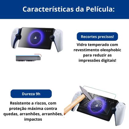Imagem de Película de vidro temperado para Playstation 5 Portal