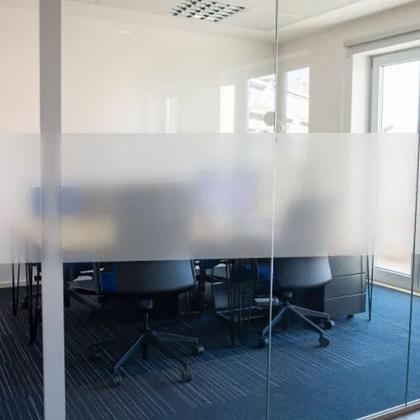 Imagem de Película Jateada Para Vidro Box Vitrine Janela Blindex Auto Adesivo Impermeável Lavável 0,75x3,00m