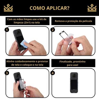 Imagem de Película para câmera Insta 360 X4 - silicone 3D maleável